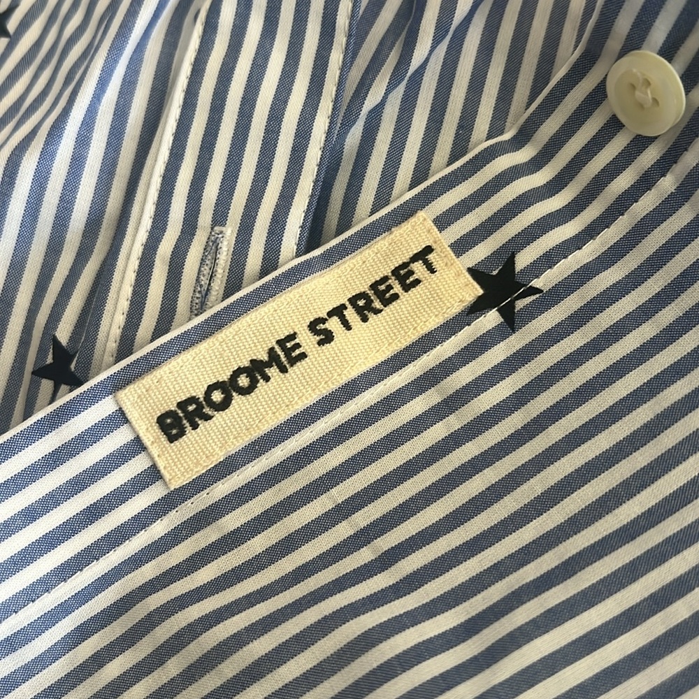 Kate Spade Stars & Stripes Poplin Shirt with Ruffle Collar & Cuffs NWOT - Picture 10 of 10